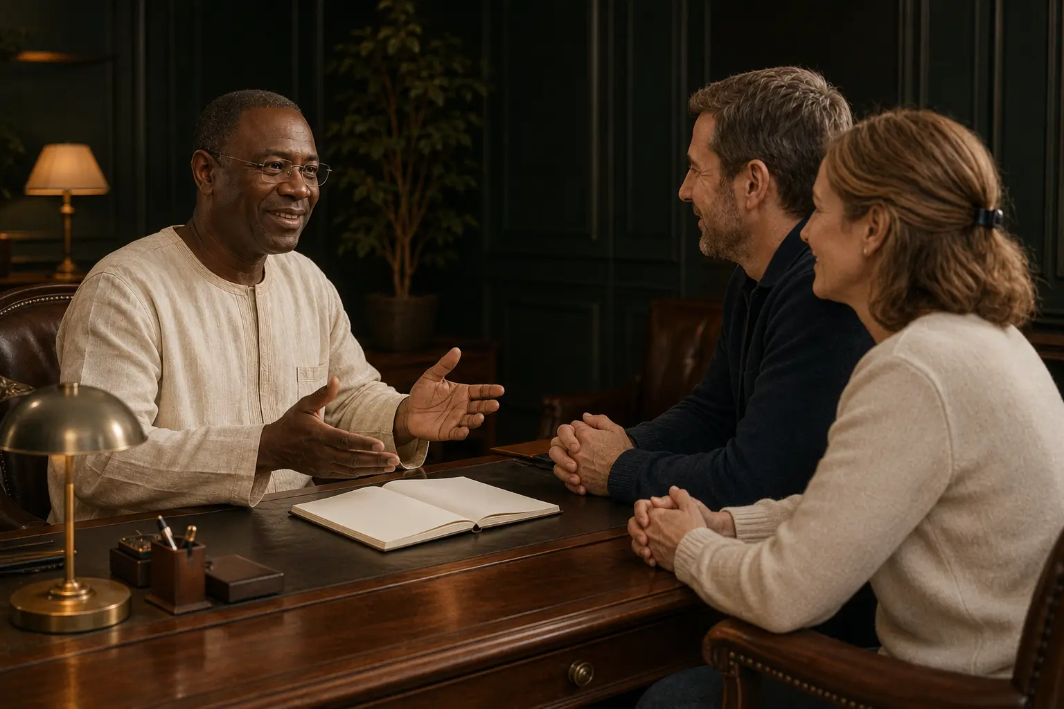 Professeur Kane conseille un couple européen au sujet d'une protection spirituelle